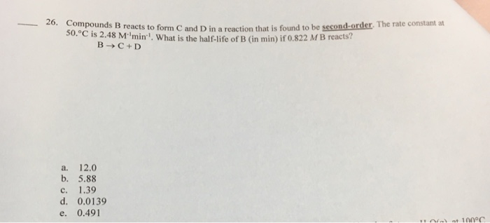 Solved Compounds B Reacts To Form C And D In A Reaction That | Chegg.com