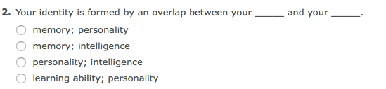 Solved 2. Your identity is formed by an overlap between | Chegg.com