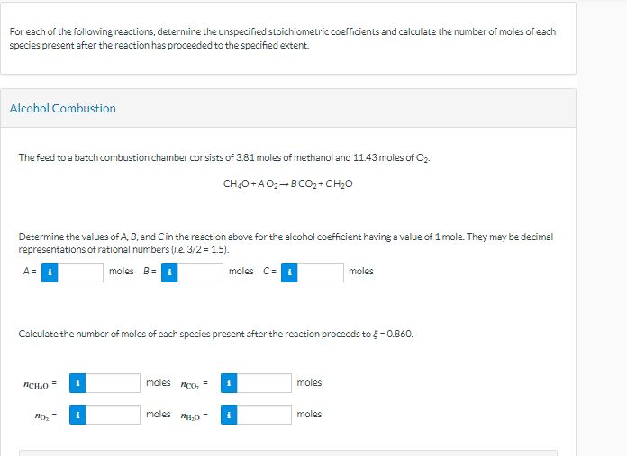 For each of the following reactions, determine the | Chegg.com