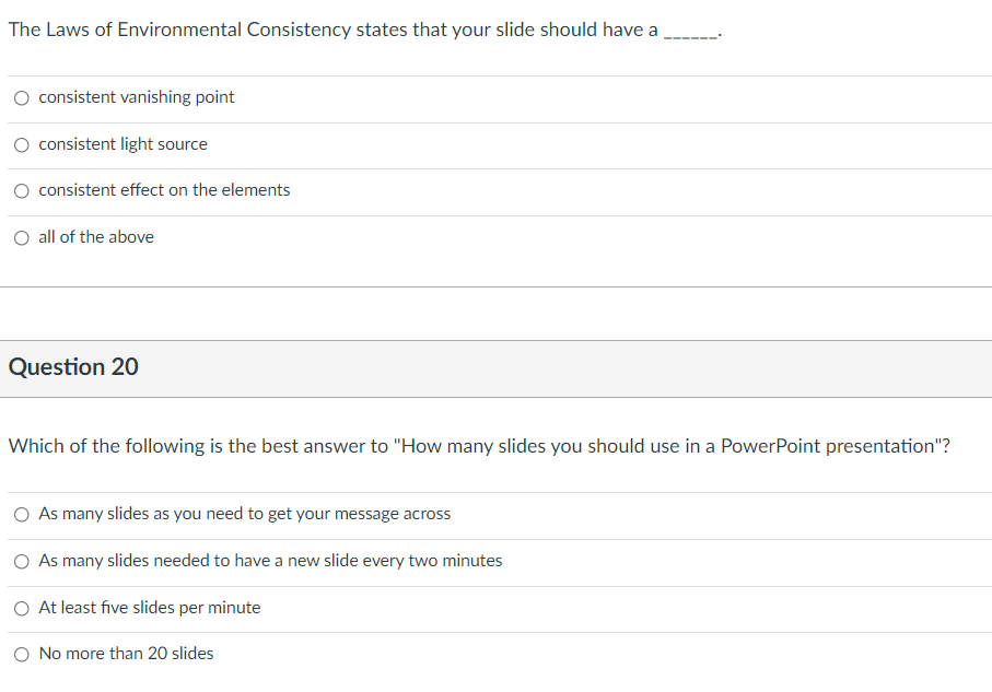 Solved The Laws of Environmental Consistency states that | Chegg.com