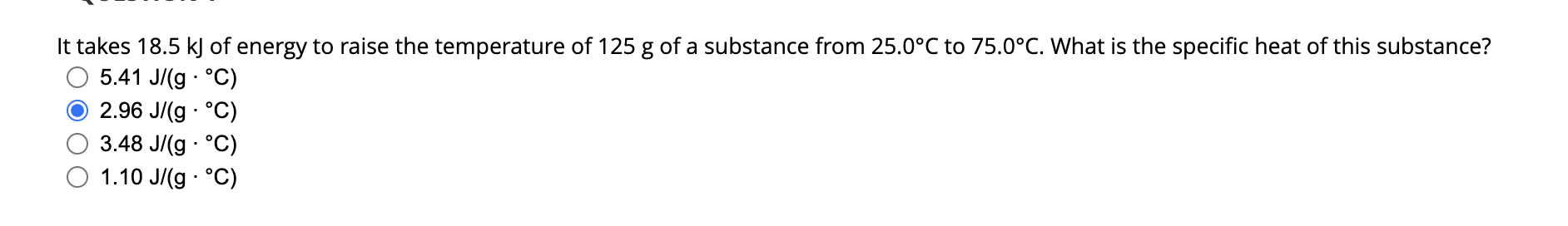 Solved It takes 18.5 kJ of energy to raise the temperature | Chegg.com