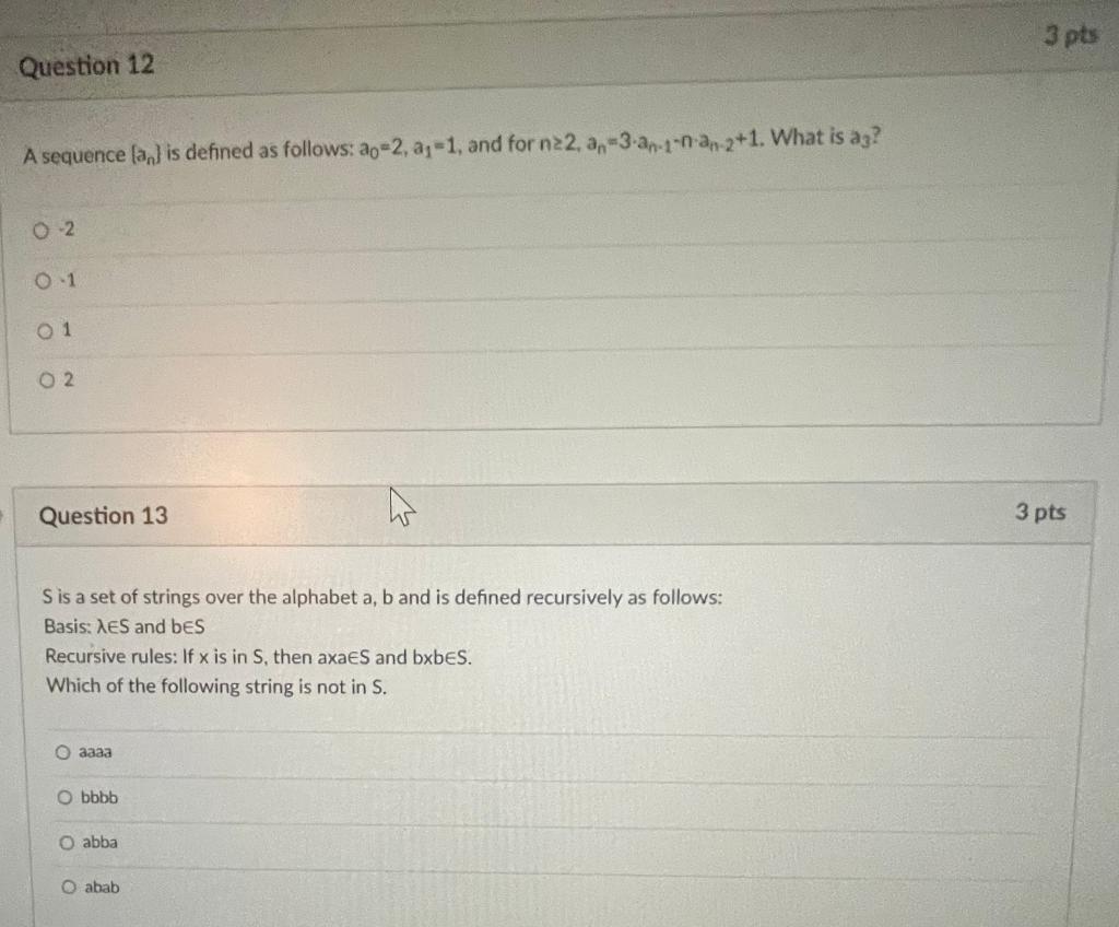 Solved Please help answering this multiple choice questions | Chegg.com