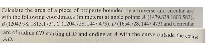 Solved Divide the area of the lot in Problem 12.23 into two | Chegg.com