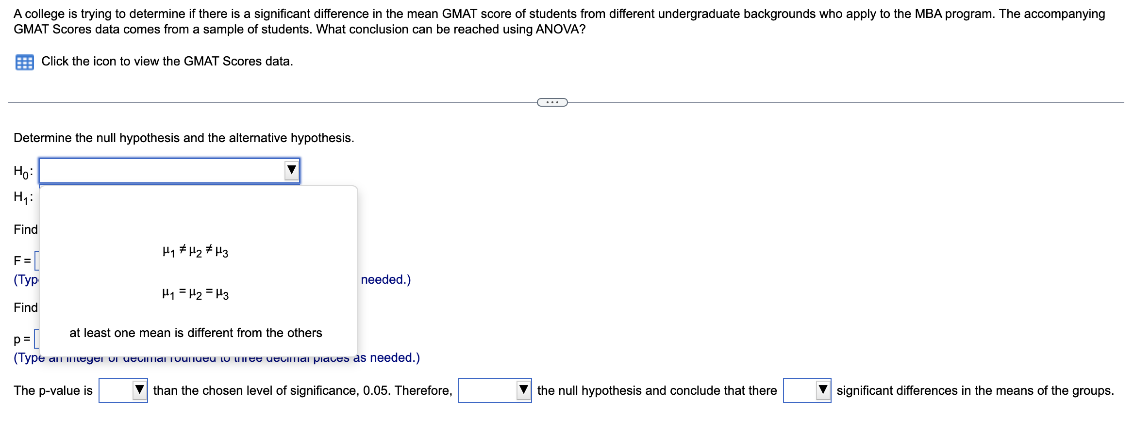 Solved A college is trying to determine if there is a | Chegg.com
