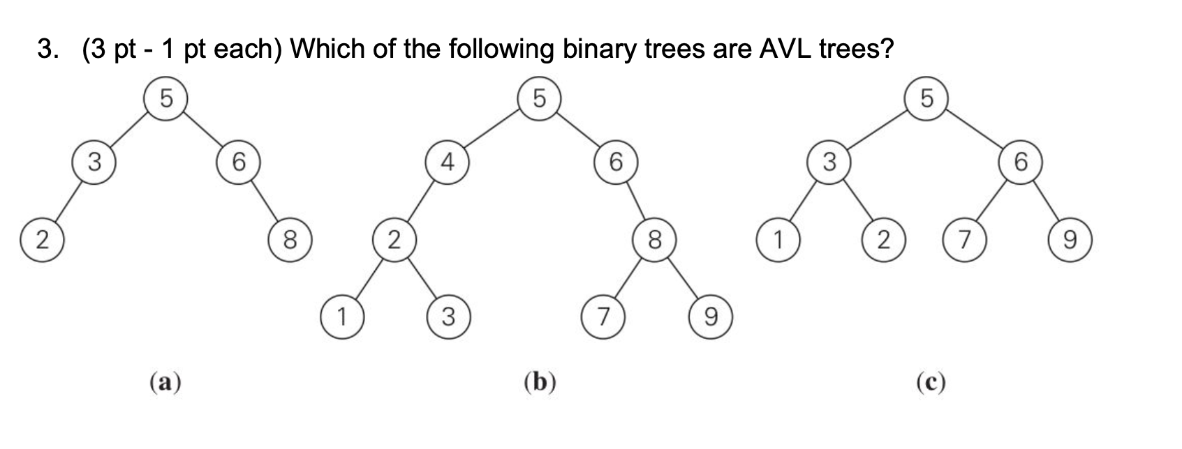 Solved 3. (3 pt - 1 pt each) Which of the following binary