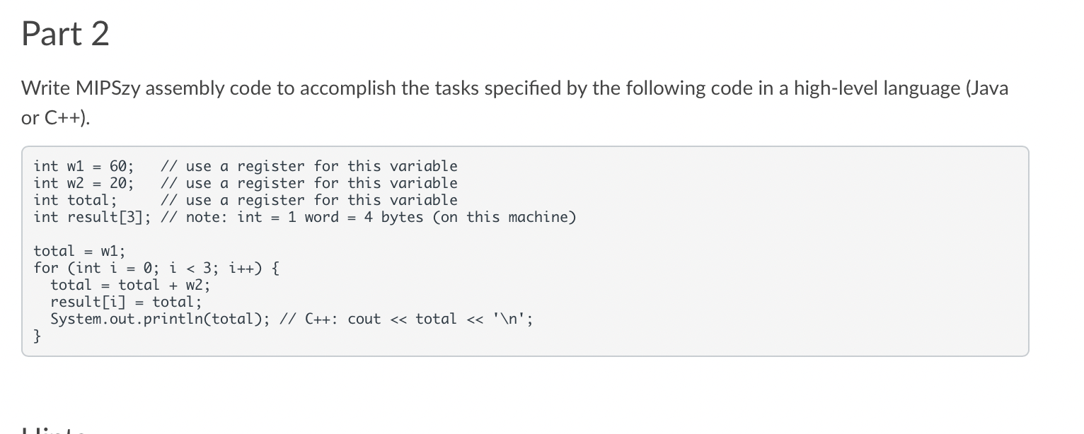 Solved Write MIPSzy assembly code to accomplish the tasks | Chegg.com