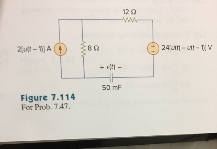 Solved Determine v(t) for t > 0 in the circuit below if | Chegg.com