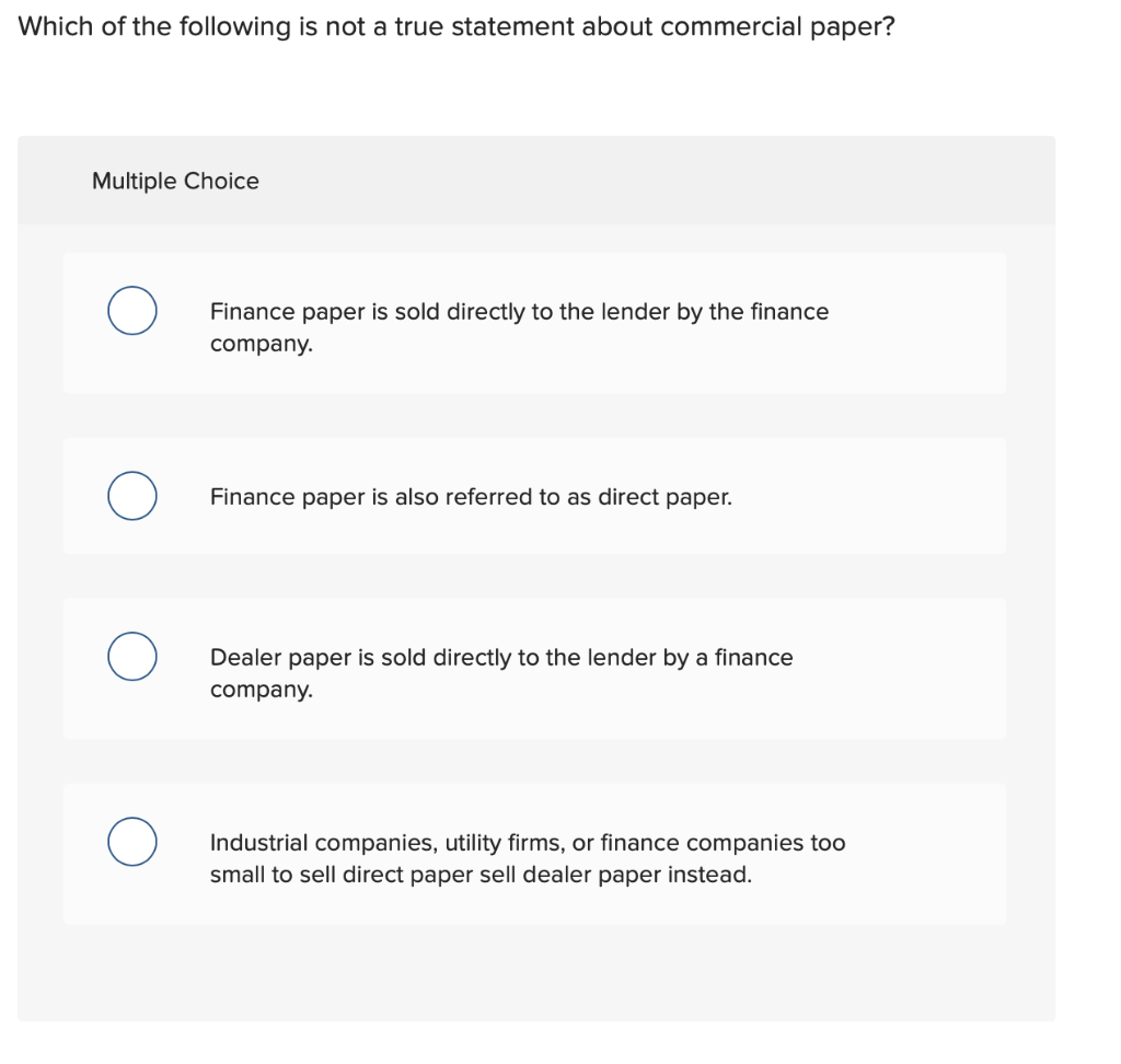 Solved Which of the following is not a true statement about | Chegg.com