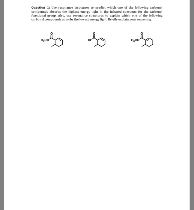 Solved Use resonance structures to predict which one of the | Chegg.com