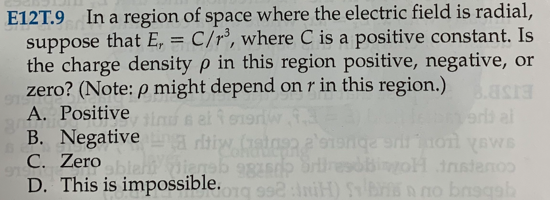 Solved E12T.9 In a region of space where the electric field | Chegg.com
