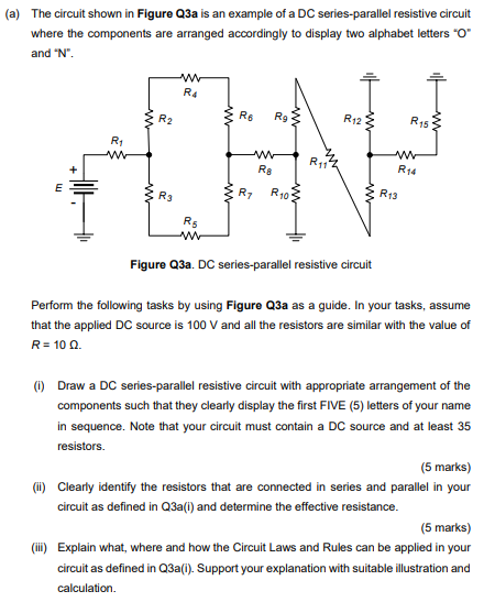 Solved a The circuit shown in Figure Q3a is an example of