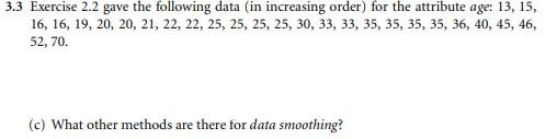 Solved 3.3 Exercise 2.2 Gave The Following Data (in | Chegg.com