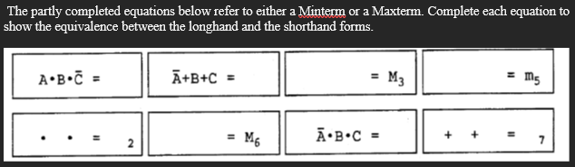 Solved The partly completed equations below refer to either | Chegg.com