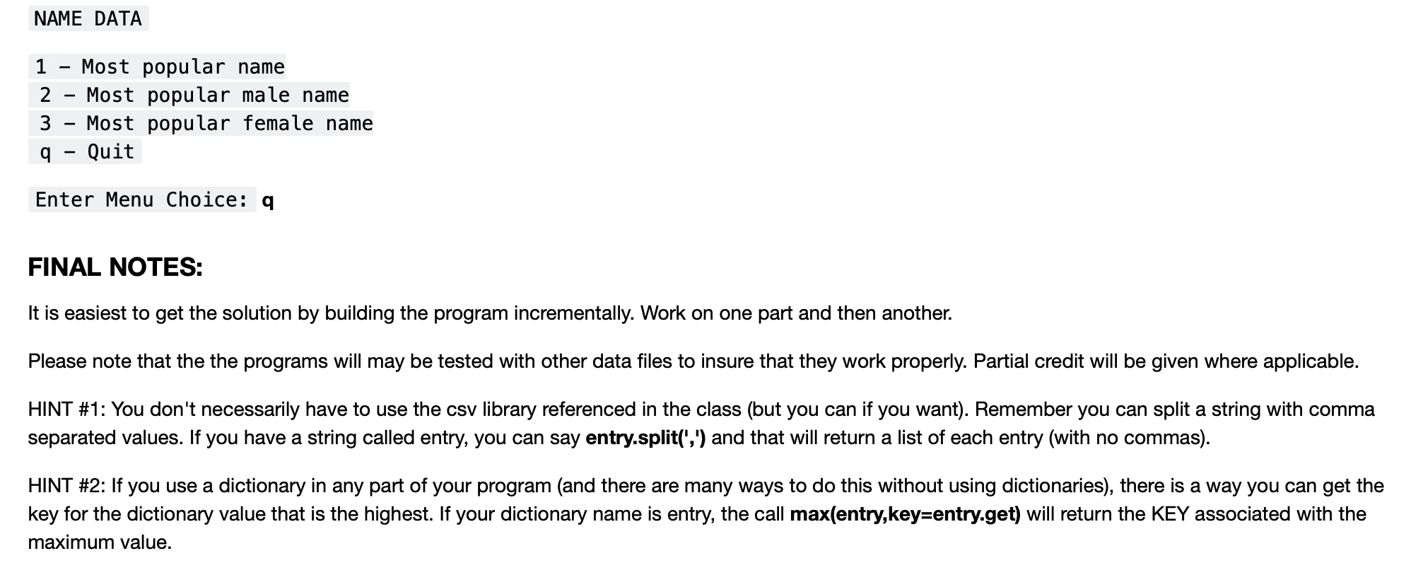 Python is commonly used to analyze data. This is an | Chegg.com