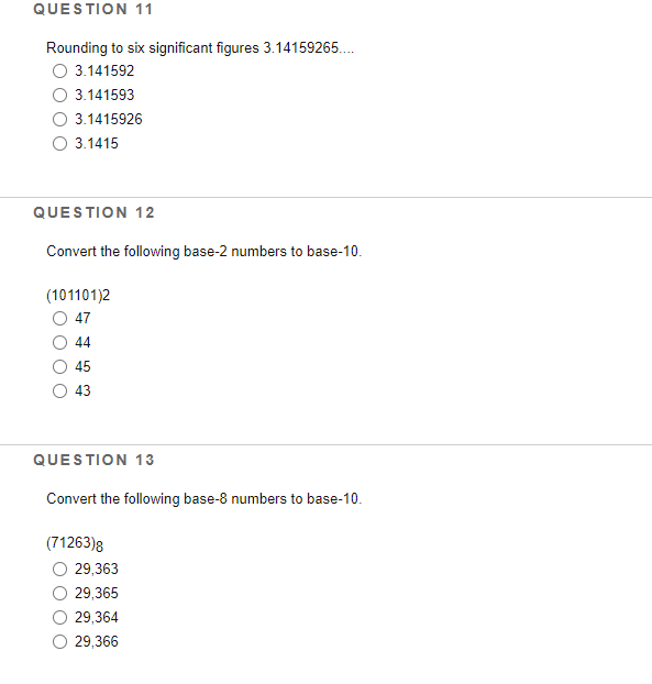 Solved Question 11 Rounding To Six Significant Figures 3 Chegg Com