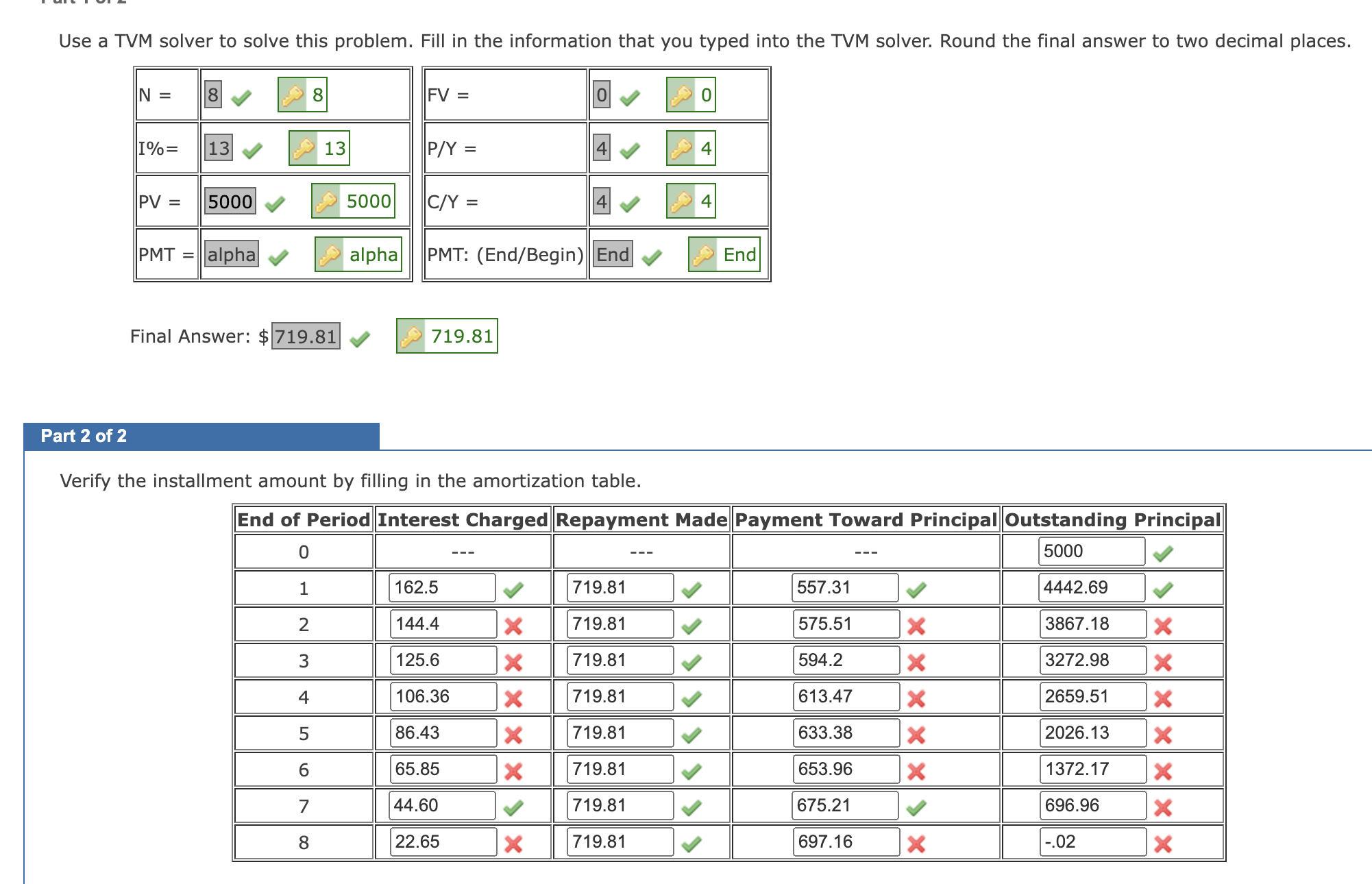 Solved Use a TVM solver to solve this problem. Fill in the