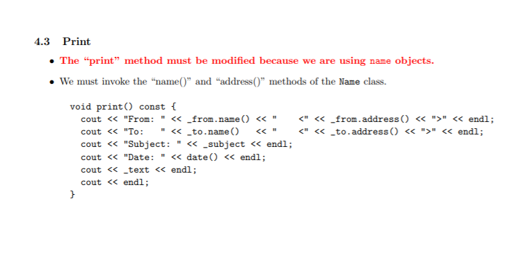 Solved 2 Class Name Write a class Name class Name public | Chegg.com