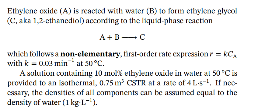 Solved Ethylene Oxide A Is Reacted With Water B To Form