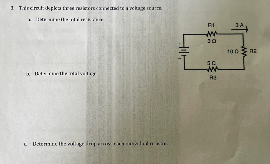 Solved 3. This Circuit Depicts Three Resistors Connected To | Chegg.com