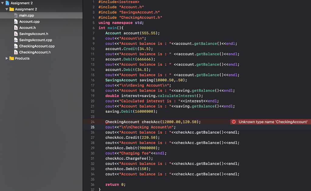 Solved In C++ i have an error on my code, please help, i | Chegg.com