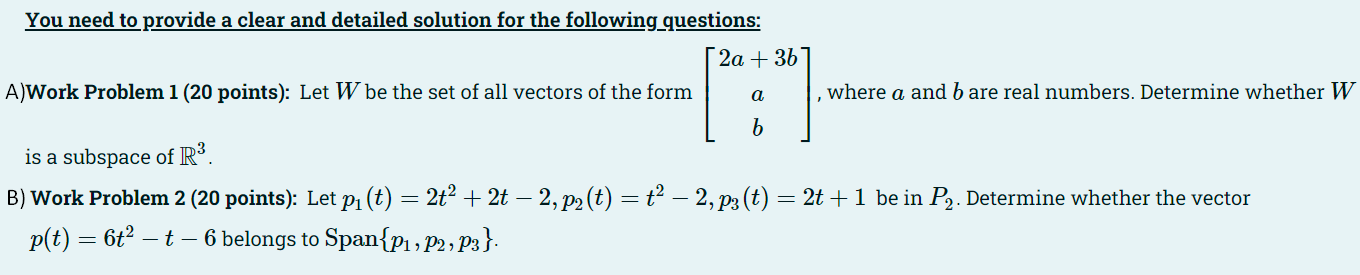 Solved You need to provide a clear and detailed solution for | Chegg.com