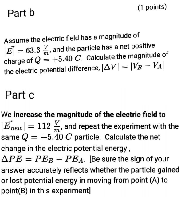 Solved A Particle Of Net Charge Q In A Uniform Upwardly 