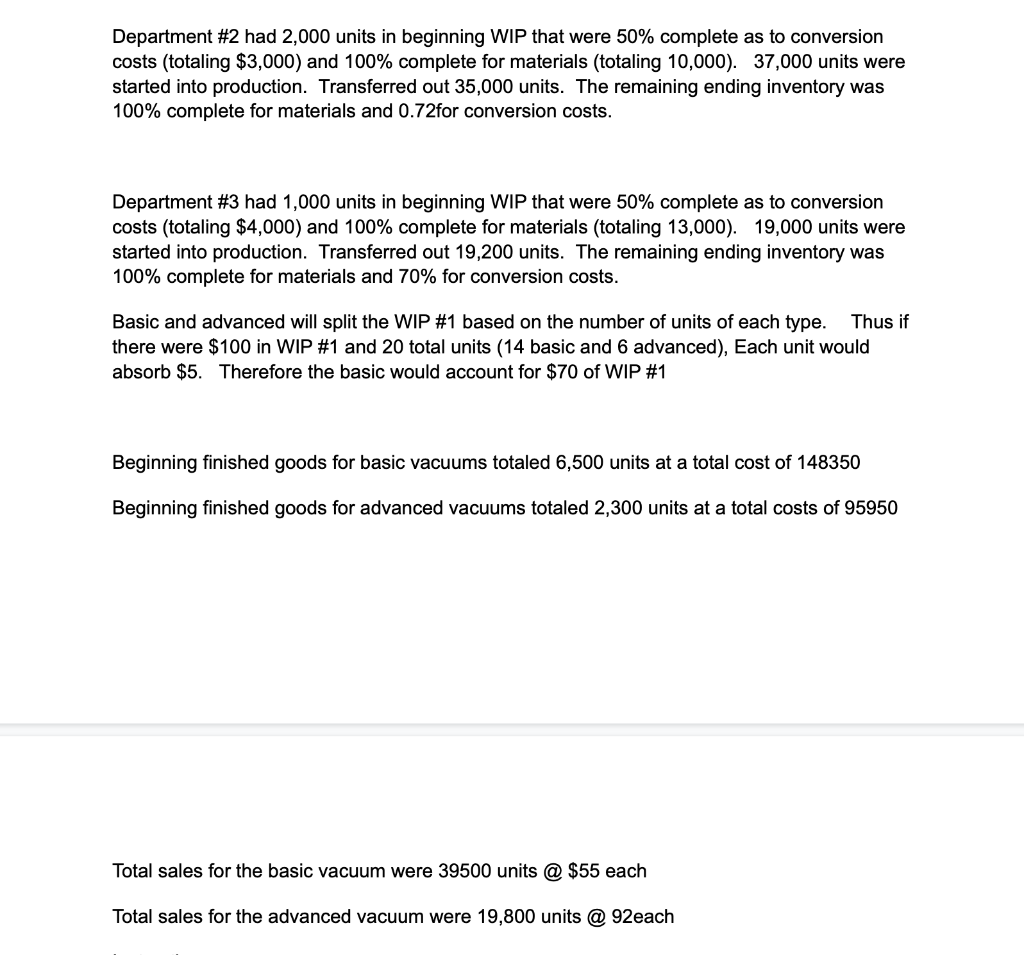 Solved Jackson's Vacuum company makes two types of vacuums