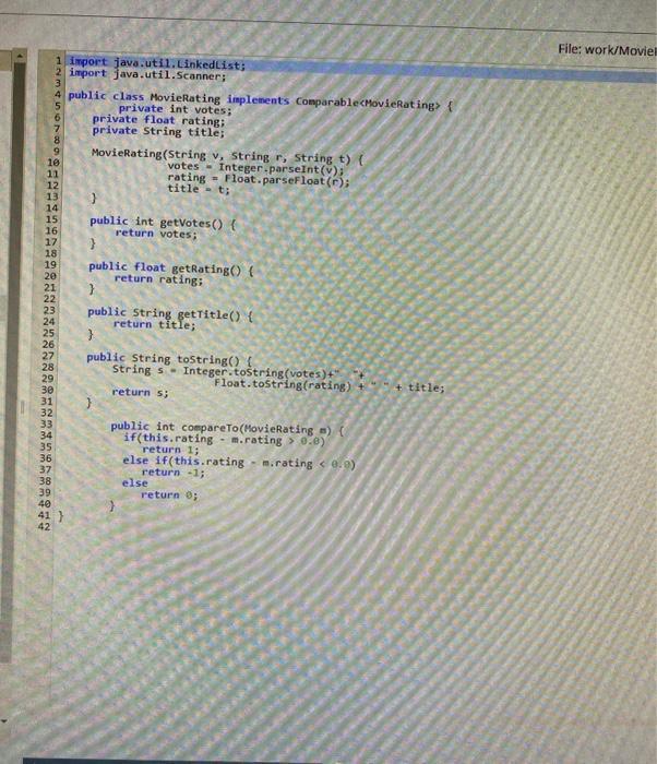 Solved Answer in Java please, use these files. Please use | Chegg.com