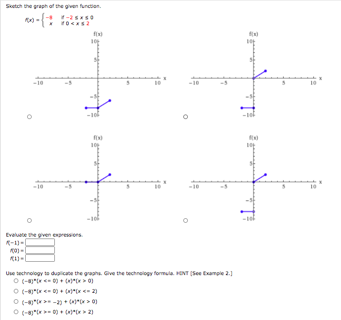 Solved Sketch The Graph Of The Given Function. If-2 Sxs0 If 