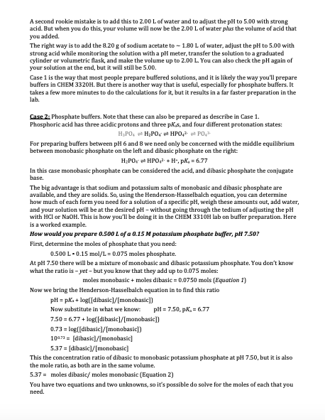 Solved Use the Henderson-Hasselbalch equation to determine | Chegg.com