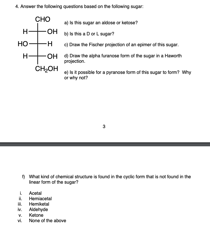 Solved 4. Answer the following questions based on the