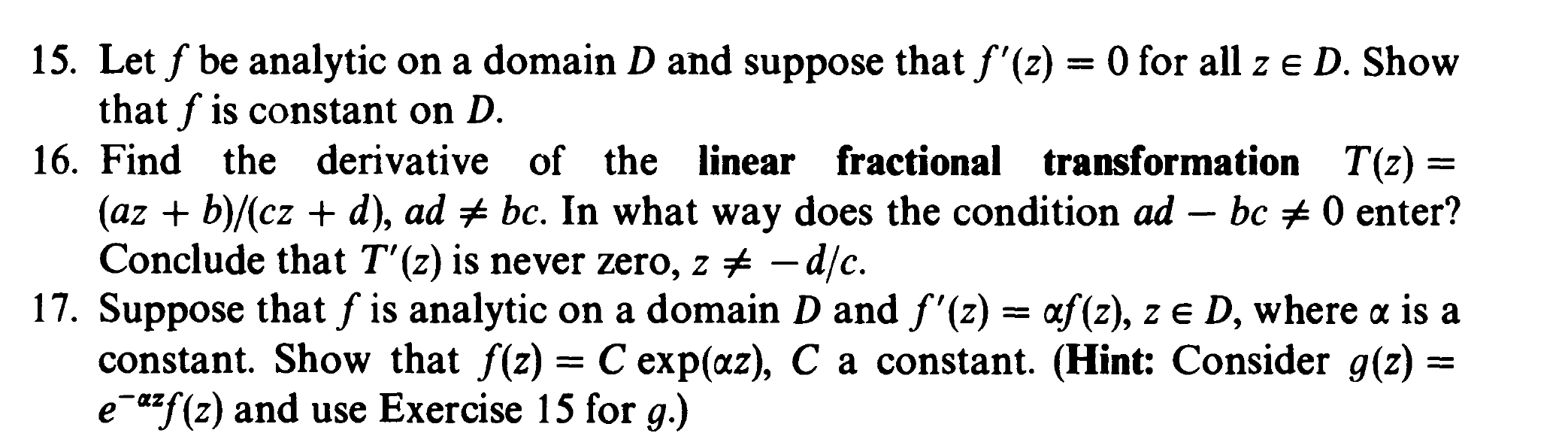 Solved 15. Let f be analytic on a domain D and suppose that | Chegg.com