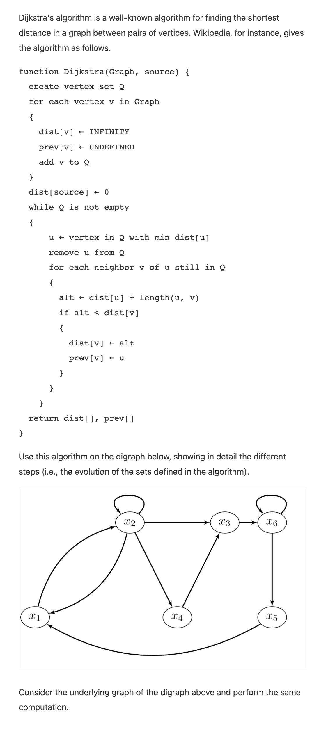 distance in a graph between pairs of vertices. | Chegg.com