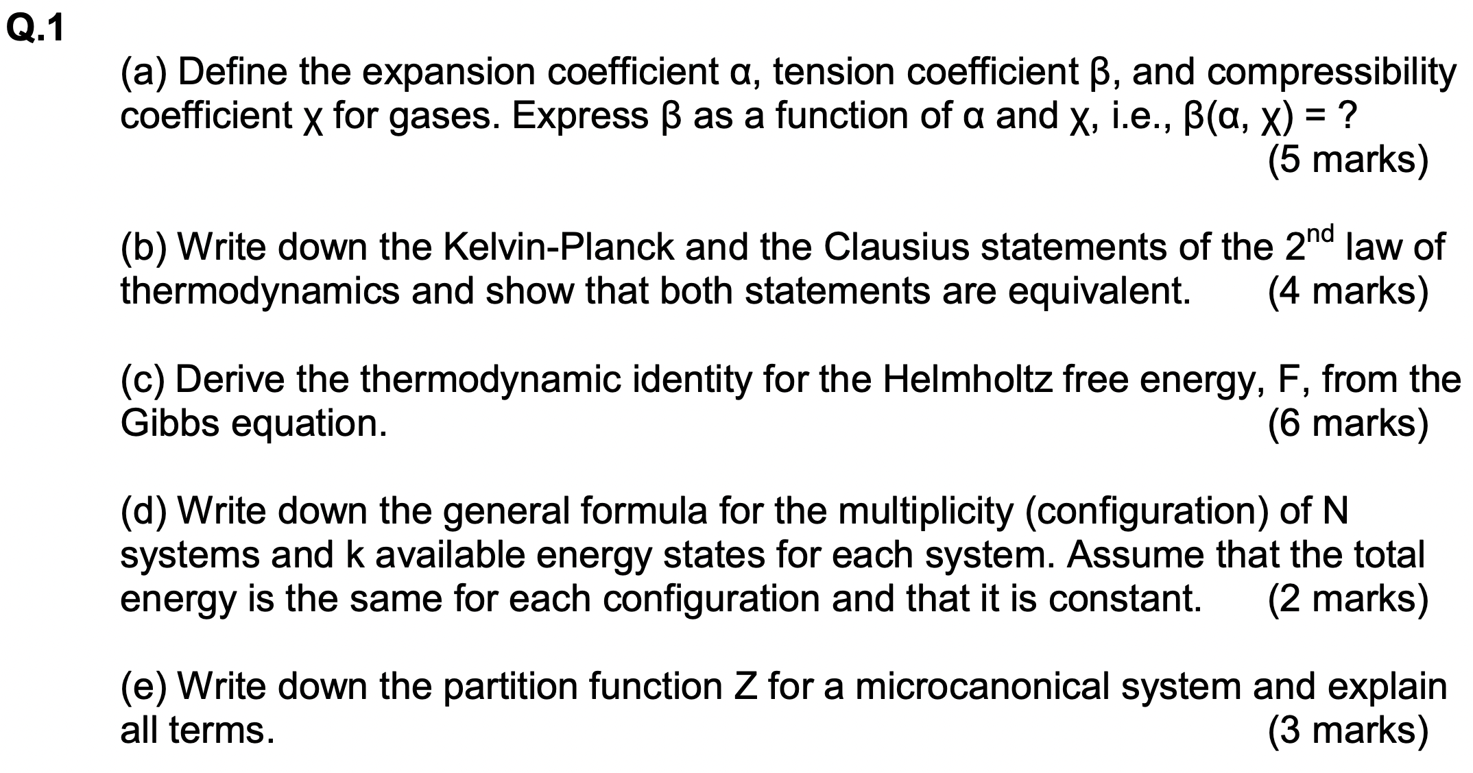 Solved (a) Define the expansion coefficient \\( \\alpha \\), | Chegg.com