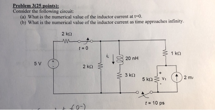 Solved Problem 3(25 points): Consider the following circuit: | Chegg.com