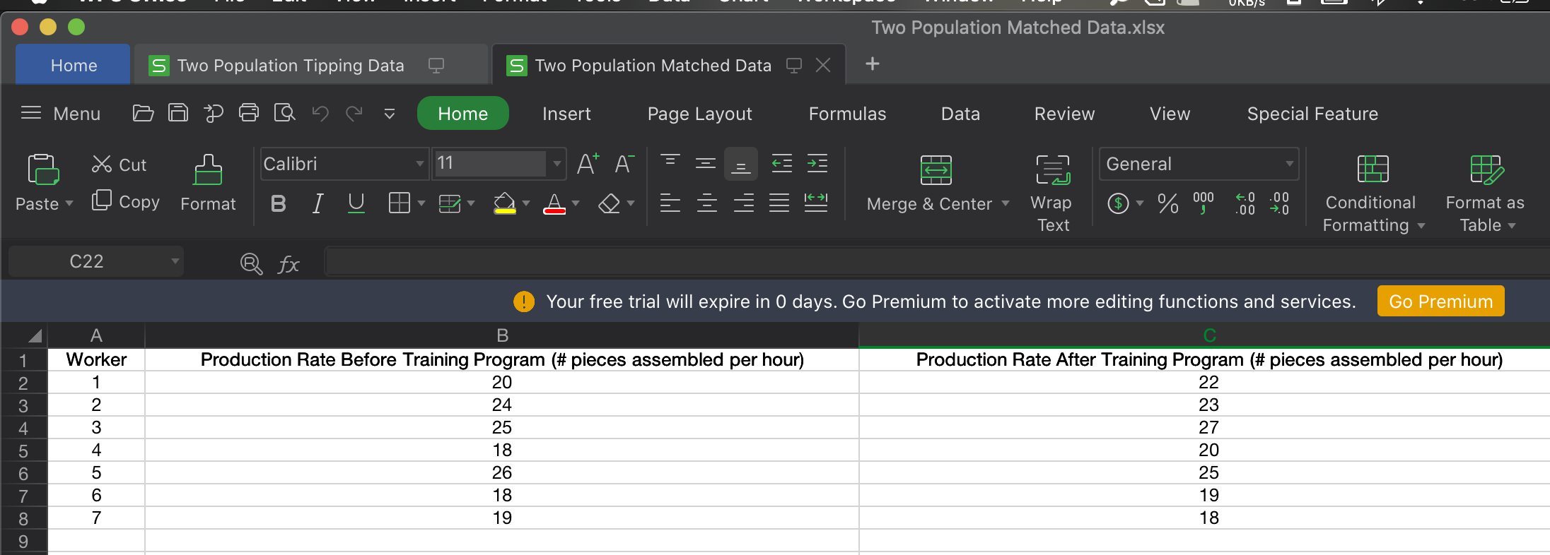 Solved For questions 18-20, utilize the Microsoft Excel 'Two | Chegg.com