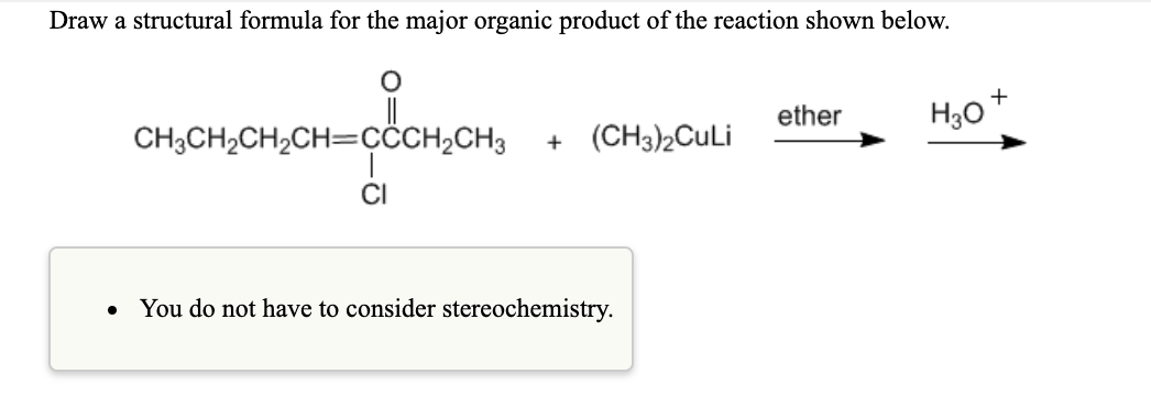 Solved Draw A Structural Formula For The Major Organic | Chegg.com