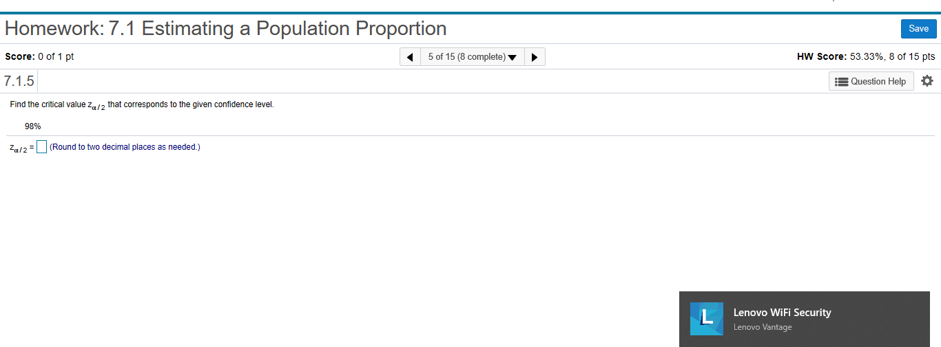 Solved Homework 7 1 Estimating A Population Proportion Save Chegg Solved homework 7 1 estimating a population proportion save chegg