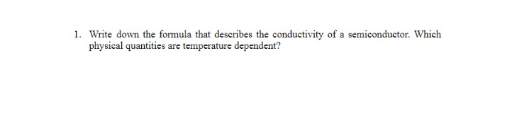 conductivity of semiconductor with temperature formula