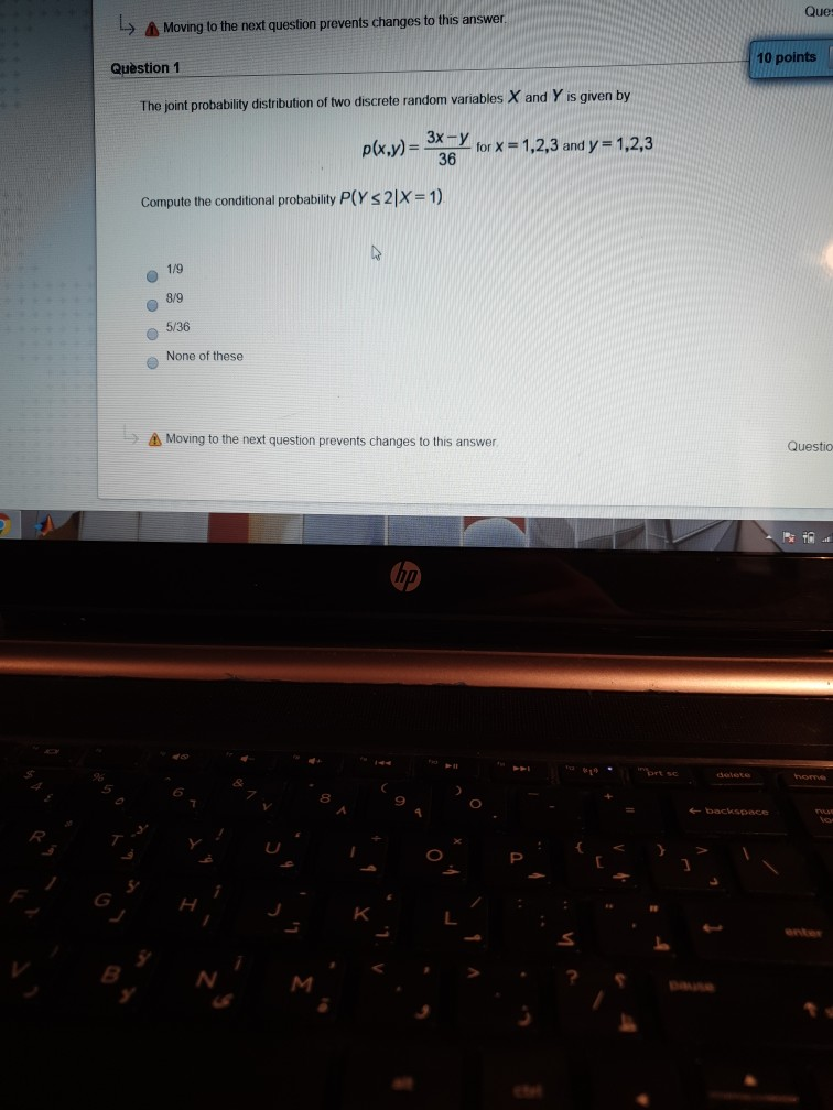 Solved the joint probability distribution of two discrete | Chegg.com
