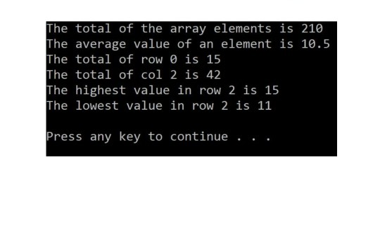 Solved Write a program that creates a two-dimensional array | Chegg.com