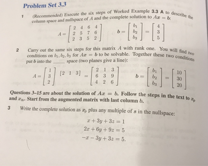 Solved Problem Set 3.2 Reduce A And B To Their Triangular 