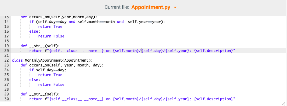 Solved: Python 3 Please Using Appointment Class Previous L