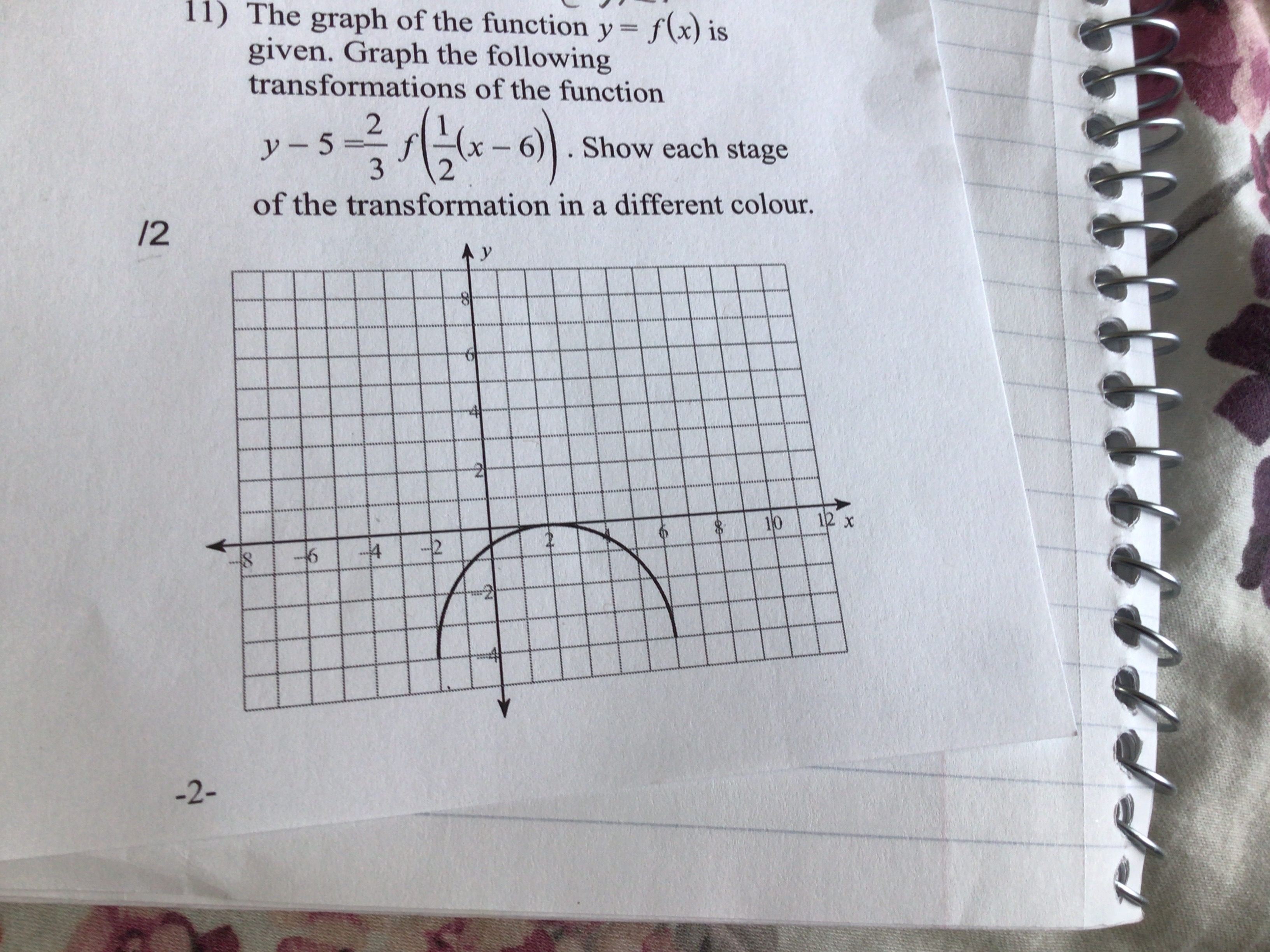 Solved The Graph of the function y=f(x) is given. Graph the | Chegg.com