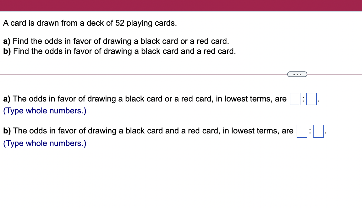 Solved A card is drawn from a deck of 52 playing cards. a) | Chegg.com