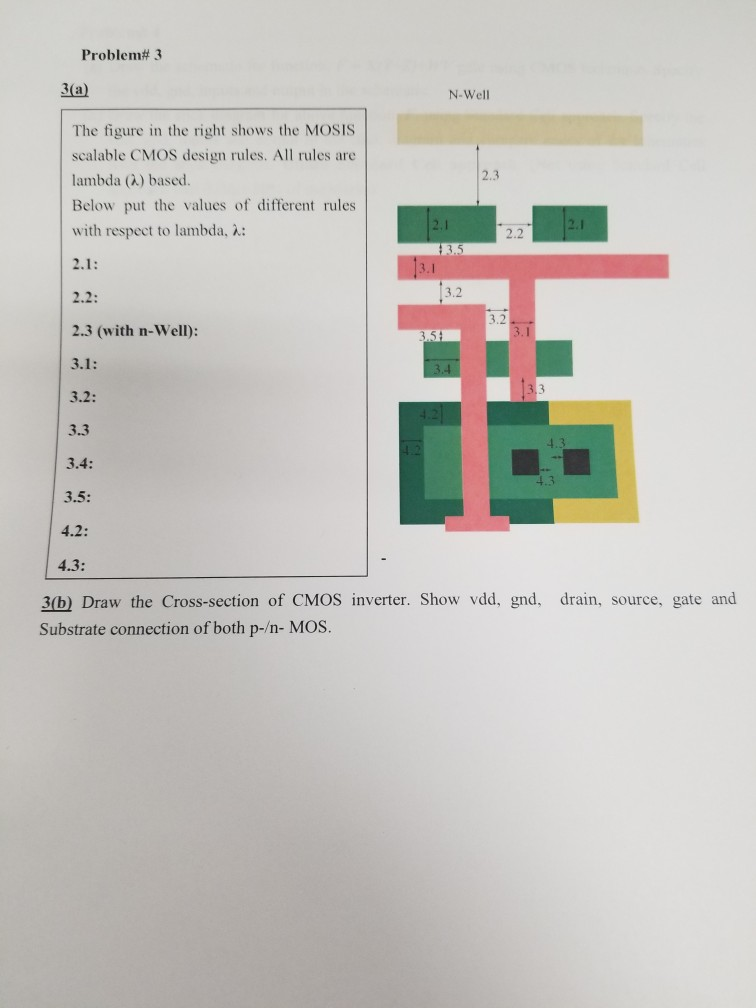 Problem 3 3(a) NWell The figure in the right shows