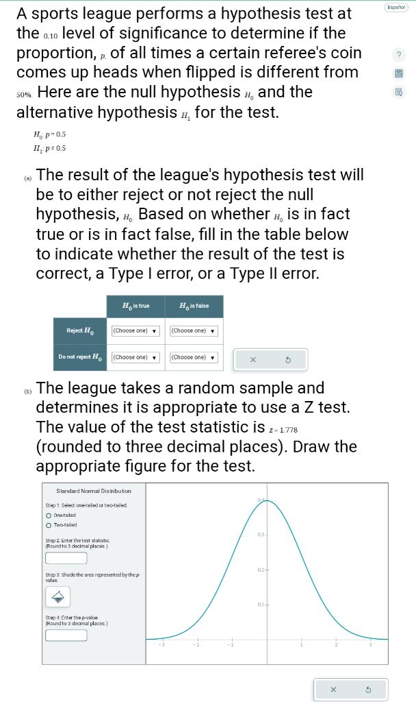 Solved A sports league performs a hypothesis test at the | Chegg.com