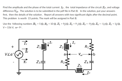 Solved Find the amplitude and the phase of the total current | Chegg.com