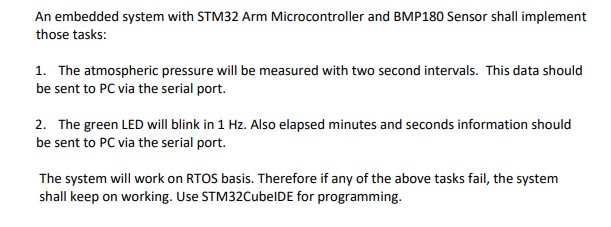 Solved An embedded system with STM32 Arm Microcontroller and | Chegg.com
