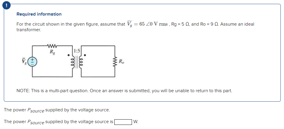 Solved Required Information For The Circuit Shown In The | Chegg.com